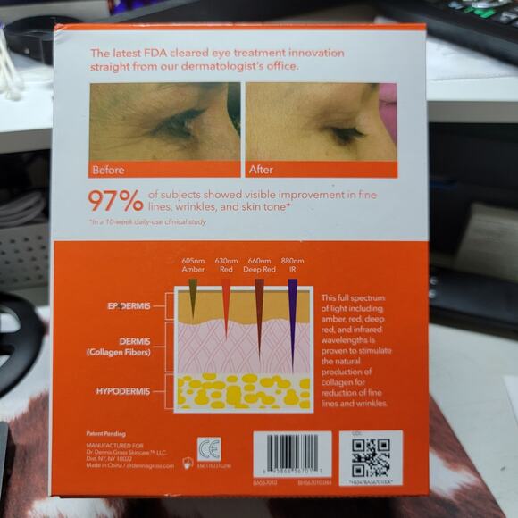 NEW Dr. Dennis Gross SpectraLite™ Eye Care Pro Red Light Therapy Eye Mask - Picture 2 of 3